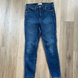 Madewell dark wash skinny jeans